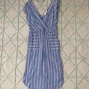 Universal thread midi tie back blue dress